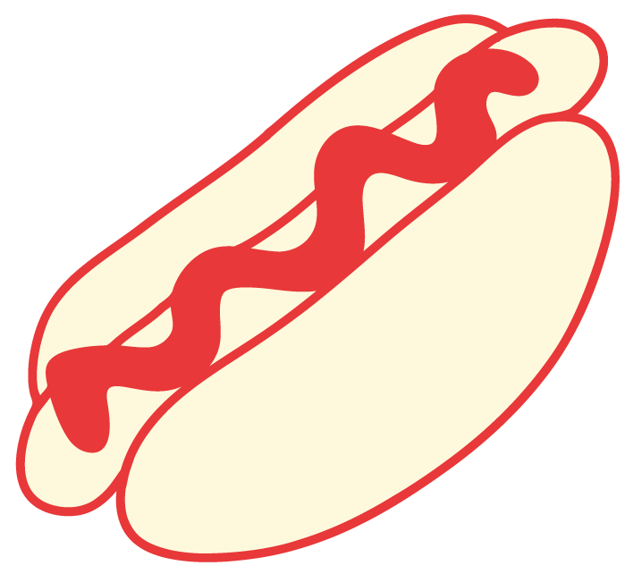 Ilustración de un hotdog